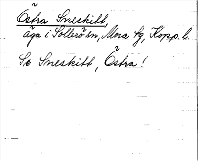 Bild på arkivkortet för arkivposten Östra Sneskitt