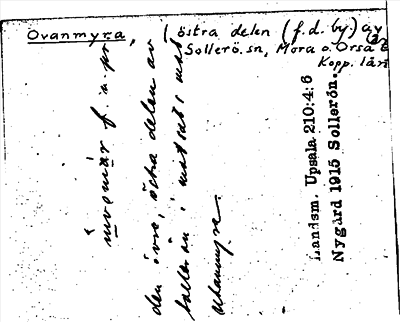 Bild på arkivkortet för arkivposten Övanmyra