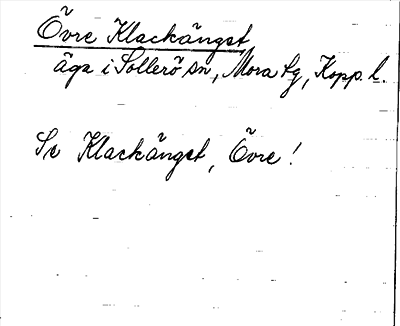 Bild på arkivkortet för arkivposten Övre Klackänget