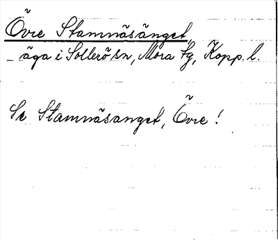 Bild på arkivkortet för arkivposten Övre Stamnäsänget