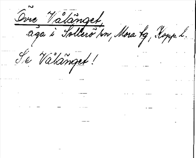 Bild på arkivkortet för arkivposten Övre Vålänget