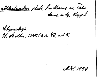 Bild på arkivkortet för arkivposten Alderlunden
