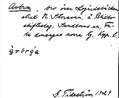 Bild på arkivkortet för arkivposten Avbron