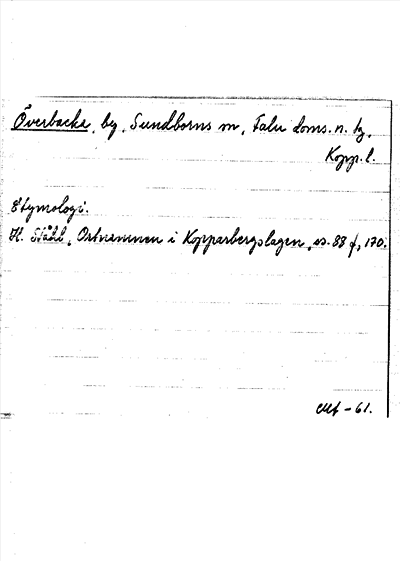 Bild på arkivkortet för arkivposten Överbacka