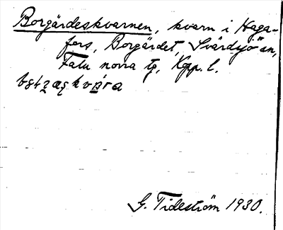 Bild på arkivkortet för arkivposten Borgärdeskvarnen
