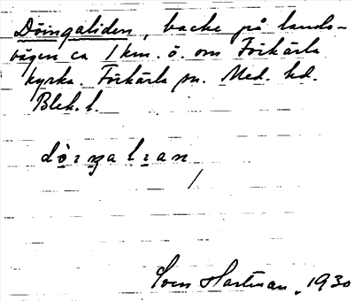 Bild på arkivkortet för arkivposten Döingaliden