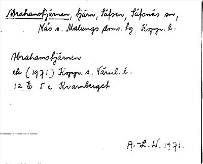 Bild på arkivkortet för arkivposten Abrahamstjärnen
