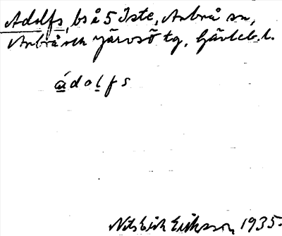 Bild på arkivkortet för arkivposten Adolfs