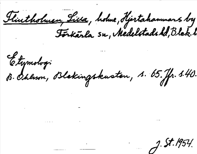 Bild på arkivkortet för arkivposten Flintholmen, Lilla