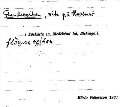 Bild på arkivkortet för arkivposten Flundreviken