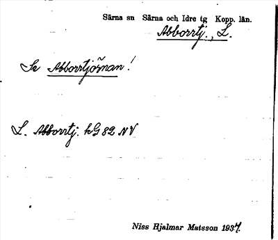 Bild på arkivkortet för arkivposten Abborrtjärn, se Abborrtjörnan
