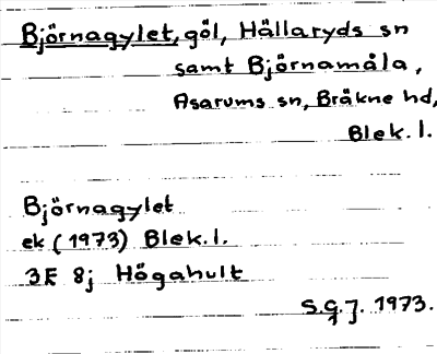 Bild på arkivkortet för arkivposten Björnagylet