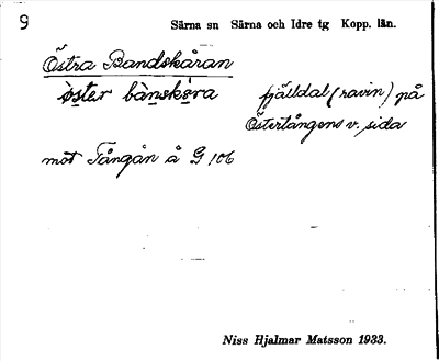 Bild på arkivkortet för arkivposten Östra Bandskåran