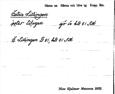 Bild på arkivkortet för arkivposten Östra Lillingen
