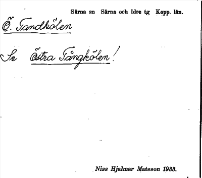 Bild på arkivkortet för arkivposten Östra Tandkölen, se Östra Tångkölen