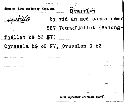 Bild på arkivkortet för arkivposten Övasslan