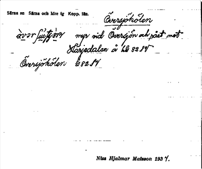 Bild på arkivkortet för arkivposten Översjökölen