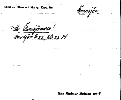 Bild på arkivkortet för arkivposten Översjön, se Översjöarna