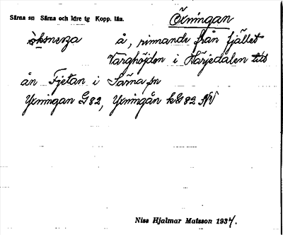 Bild på arkivkortet för arkivposten Öxningan
