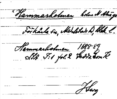 Bild på arkivkortet för arkivposten *Hammarholmen