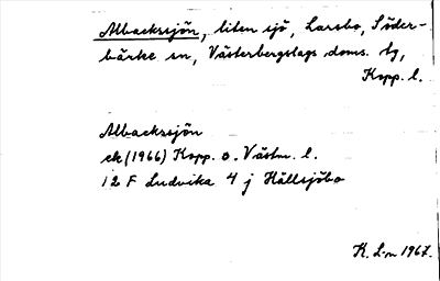 Bild på arkivkortet för arkivposten Albackssjön