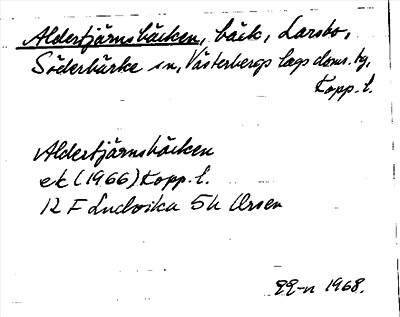 Bild på arkivkortet för arkivposten Aldertjärnsbäcken
