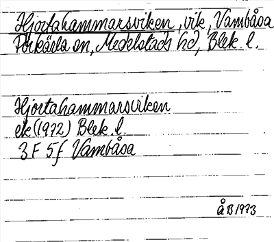 Bild på arkivkortet för arkivposten Hjortahammarsviken