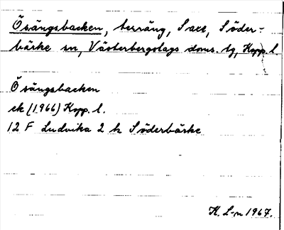 Bild på arkivkortet för arkivposten Ösängsbacken