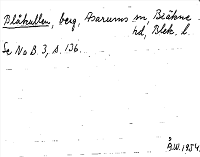Bild på arkivkortet för arkivposten Blåkullen