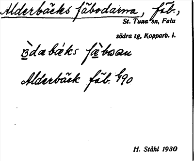 Bild på arkivkortet för arkivposten Alderbäcks fäbodarna