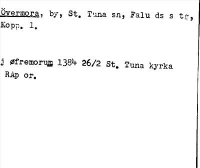 Bild på arkivkortet för arkivposten Övermora