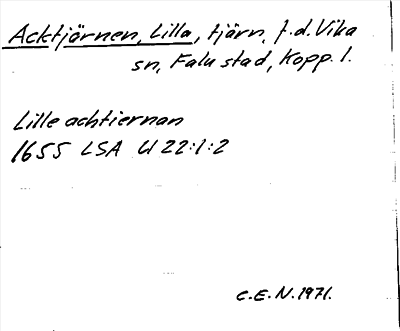 Bild på arkivkortet för arkivposten Acktjärnen, Lilla