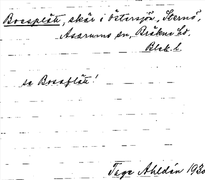 Bild på arkivkortet för arkivposten Boesplätt