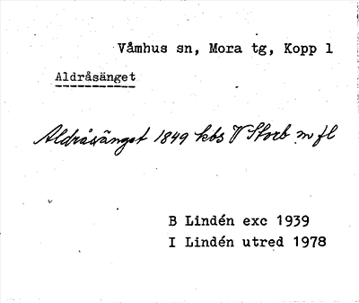 Bild på arkivkortet för arkivposten Aldråsänget