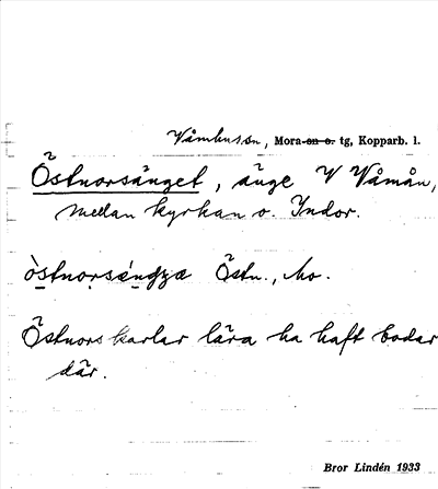 Bild på arkivkortet för arkivposten Östnorsänget