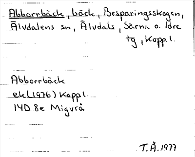Bild på arkivkortet för arkivposten Abborrbäck