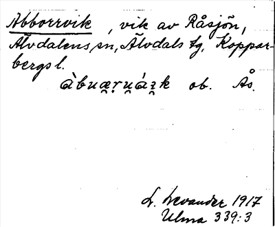 Bild på arkivkortet för arkivposten Abborrvik