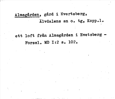 Bild på arkivkortet för arkivposten Almsgården