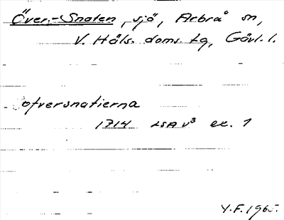 Bild på arkivkortet för arkivposten Över-Snaten