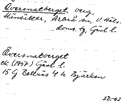 Bild på arkivkortet för arkivposten Översnatberget