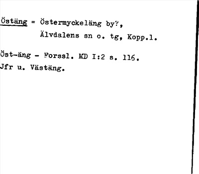 Bild på arkivkortet för arkivposten Östäng = Östermyckeläng