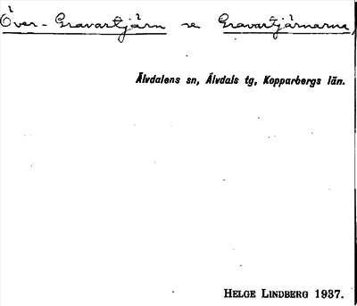 Bild på arkivkortet för arkivposten Över-Gravartjärn, se Gravartjärnarna