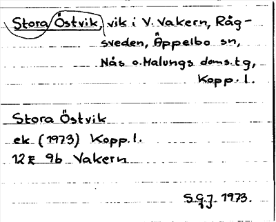 Bild på arkivkortet för arkivposten Östvik, Stora