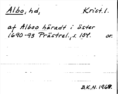 Bild på arkivkortet för arkivposten Albo