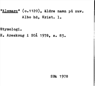 Bild på arkivkortet för arkivposten »Alsmarc»