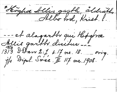 Bild på arkivkortet för arkivposten *Höghæ Allis garth