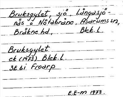 Bild på arkivkortet för arkivposten Bruksgylet