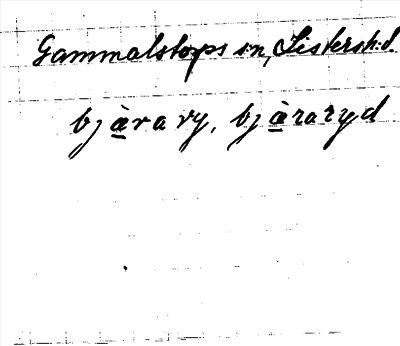 Bild på arkivkortet för arkivposten Bjäraryd