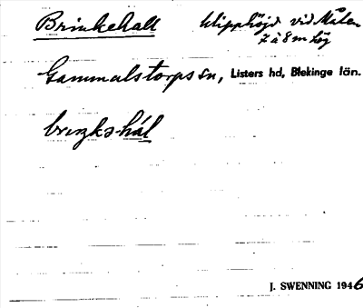 Bild på arkivkortet för arkivposten Brinkehall