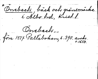 Bild på arkivkortet för arkivposten *Önebech
